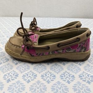 Sperry top Sider Shoe angelfish pink leopard boat shoe